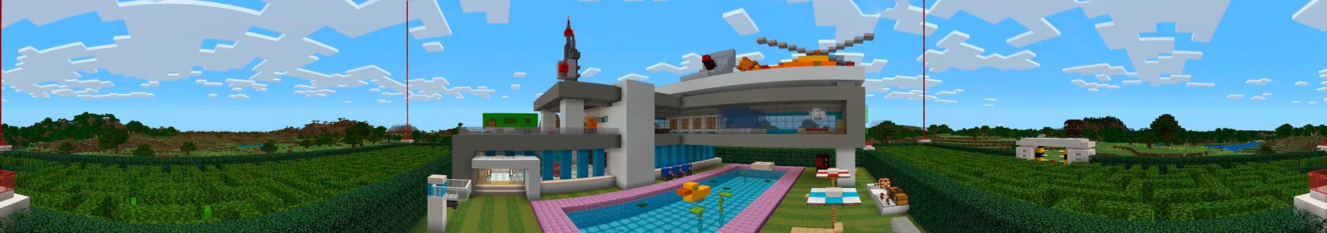 Panorama of the Minecraft Bedrock Marketplace product Modern Zombie Bunker created by In Mine.