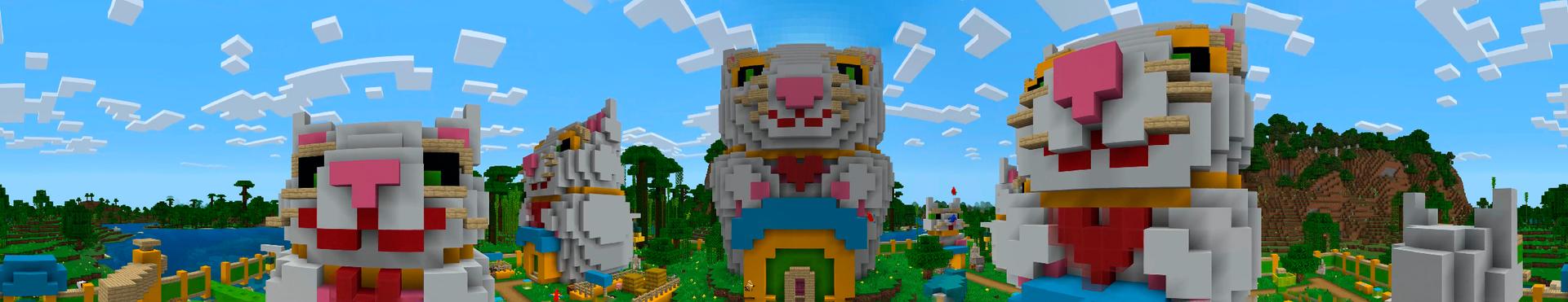 Panorama of the Minecraft Bedrock Marketplace product Neko Village created by In Mine.