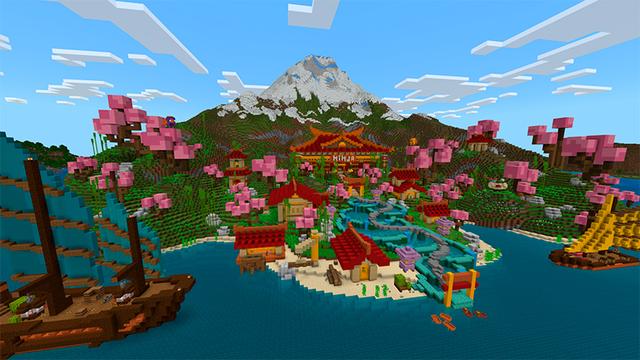 Screenshot of the Minecraft Bedrock Marketplace product Ninja Anime Island created by In Mine.