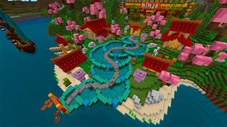 Screenshot of the Minecraft Bedrock Marketplace product Ninja Anime Island created by In Mine.