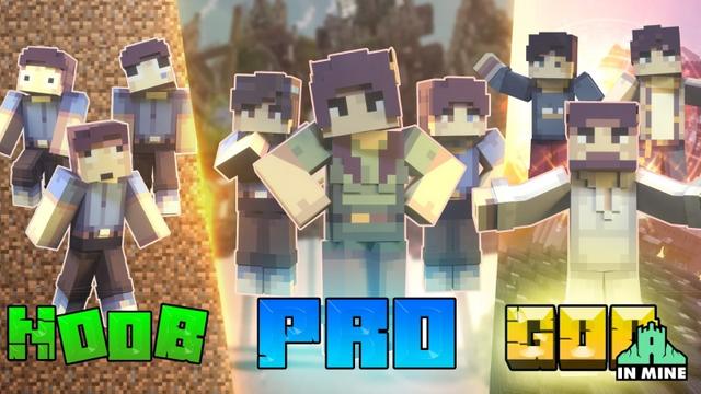 Thumbnail of the Minecraft Bedrock Marketplace product Noob Pro God created by In Mine.