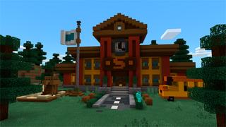 Screenshot of the Minecraft Bedrock Marketplace product Noob Pro Hacker Schools created by In Mine.