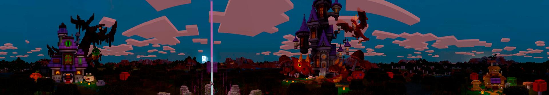 Panorama of the Minecraft Bedrock Marketplace product Noob Pro Hacker Witch House created by In Mine.