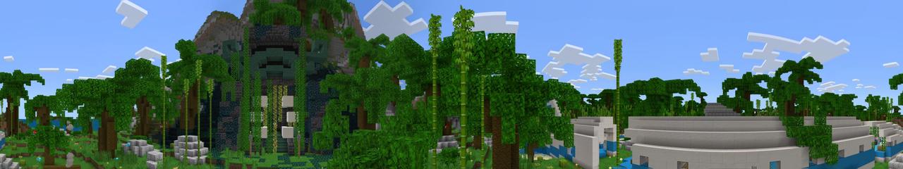 Panorama of the Minecraft Bedrock Marketplace product Plane Crash created by In Mine.