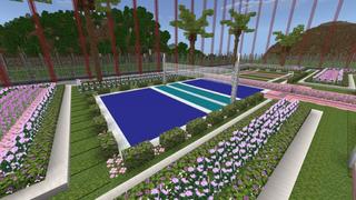 Screenshot of the Minecraft Bedrock Marketplace product Safest Cherry Mansion created by In Mine.