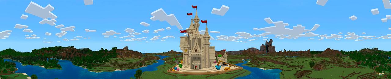 Panorama of the Minecraft Bedrock Marketplace product Sand Castle Base created by In Mine.