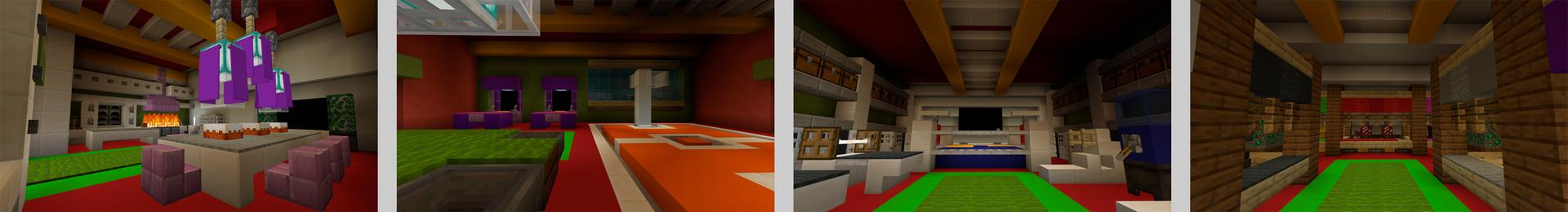 Panorama of the Minecraft Bedrock Marketplace product Santa Base created by In Mine.