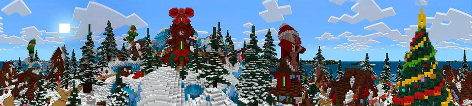 Panorama of the Minecraft Bedrock Marketplace product Santa Lucky Island created by In Mine.