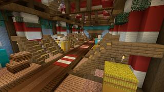Screenshot of the Minecraft Bedrock Marketplace product Santa Secret Base created by In Mine.