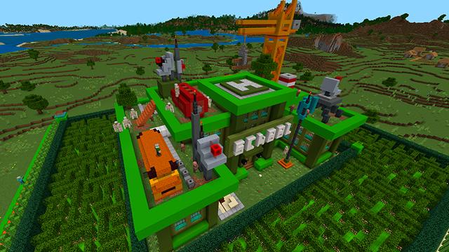 Screenshot of the Minecraft Bedrock Marketplace product School Zombie Bunker created by In Mine.
