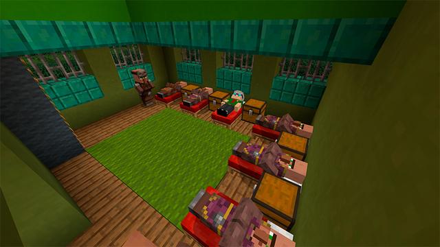 Screenshot of the Minecraft Bedrock Marketplace product School Zombie Bunker created by In Mine.