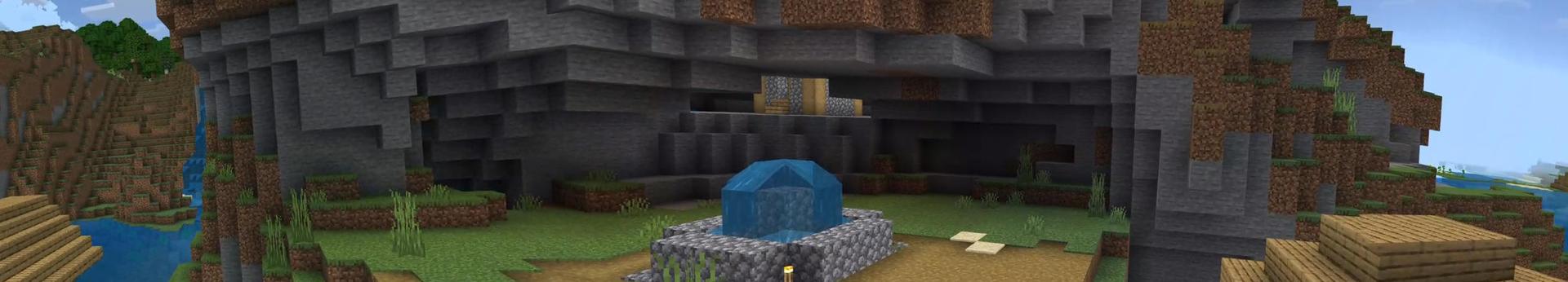 Panorama of the Minecraft Bedrock Marketplace product Secret Base created by In Mine.