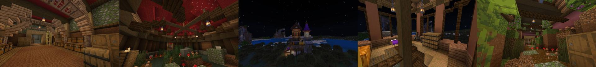 Panorama of the Minecraft Bedrock Marketplace product Secret Witch Base created by In Mine.
