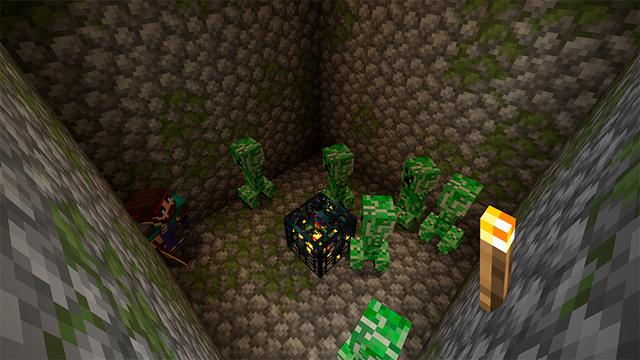 Screenshot of the Minecraft Bedrock Marketplace product Skyblock Mob Spawners created by In Mine.