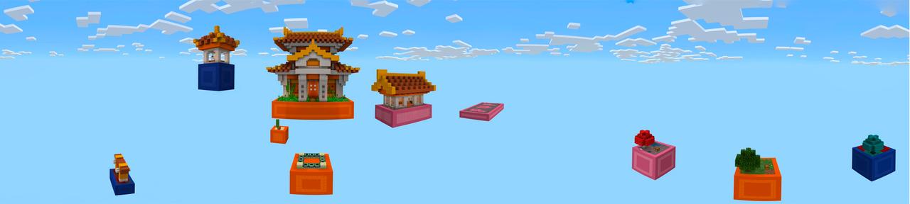 Panorama of the Minecraft Bedrock Marketplace product Skyblock Ninja created by In Mine.