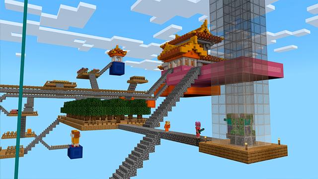 Screenshot of the Minecraft Bedrock Marketplace product Skyblock Ninja created by In Mine.