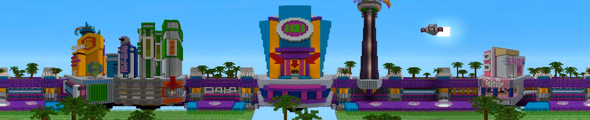 Panorama of the Minecraft Bedrock Marketplace product Skyblock Random Zombie Attack! created by In Mine.