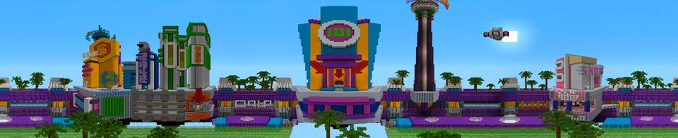 Panorama of the Minecraft Bedrock Marketplace product Skyblock Random Zombie Attack! created by In Mine.