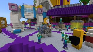 Screenshot of the Minecraft Bedrock Marketplace product Skyblock Random Zombie Attack! created by In Mine.