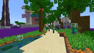 Screenshot of the Minecraft Bedrock Marketplace product Skyblock Random Zombie Attack! created by In Mine.