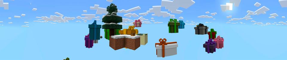 Panorama of the Minecraft Bedrock Marketplace product Skyblock Santa Holiday created by In Mine.