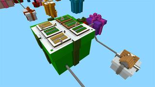 Screenshot of the Minecraft Bedrock Marketplace product Skyblock Santa Holiday created by In Mine.