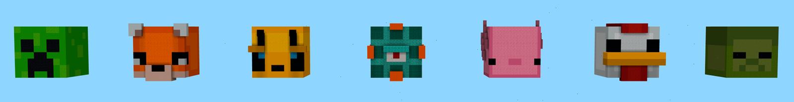 Panorama of the Minecraft Bedrock Marketplace product Skyblock Survival Mob Heads created by In Mine.