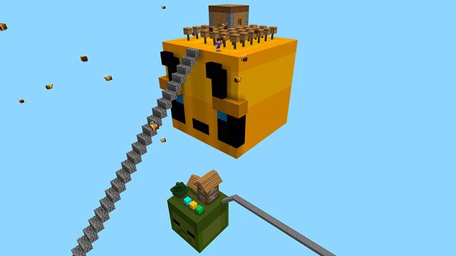 Screenshot of the Minecraft Bedrock Marketplace product Skyblock Survival Mob Heads created by In Mine.