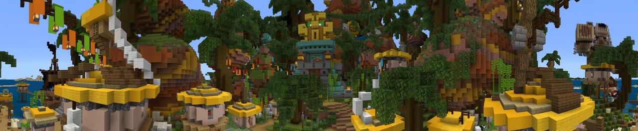 Panorama of the Minecraft Bedrock Marketplace product Treasure Island created by In Mine.