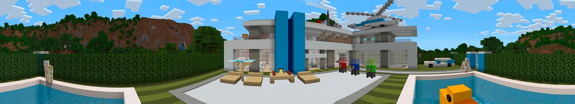 Panorama of the Minecraft Bedrock Marketplace product $1,000,000 House created by In Mine.
