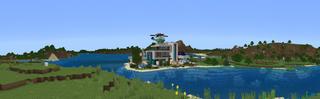 Panorama of the Minecraft Bedrock Marketplace product $10.000.000 Villa! created by In Mine.