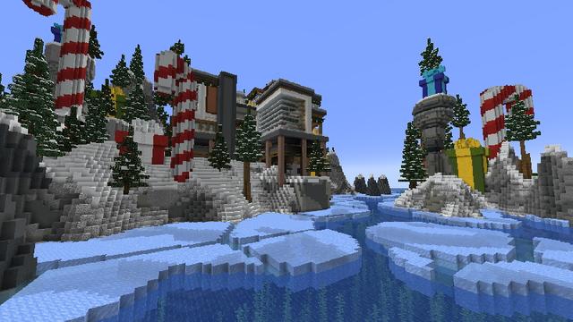 Screenshot of the Minecraft Bedrock Marketplace product Winter Billionaire Mansion created by In Mine.