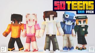 Thumbnail of the Minecraft Bedrock Marketplace product 50 Teens Skin Pack created by inPixel.