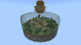 Screenshot of the Minecraft Bedrock Marketplace product Advanced World in a Jar created by inPixel.