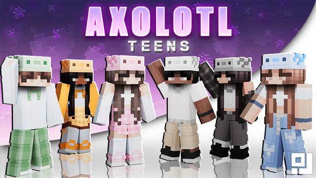Thumbnail of the Minecraft Bedrock Marketplace product Axolotl Teens created by inPixel.