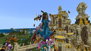 Screenshot of the Minecraft Bedrock Marketplace product Bee Kingdom created by inPixel.