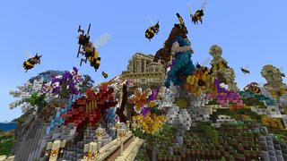 Screenshot of the Minecraft Bedrock Marketplace product Bee Kingdom created by inPixel.