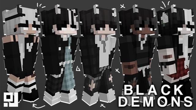 Thumbnail of the Minecraft Bedrock Marketplace product Black Demons created by inPixel.