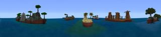 Panorama of the Minecraft Bedrock Marketplace product Boats Biomes created by inPixel.