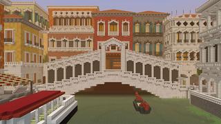 Screenshot of the Minecraft Bedrock Marketplace product City Parkour: Waterfront! created by inPixel.