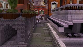 Screenshot of the Minecraft Bedrock Marketplace product City Parkour: Waterfront! created by inPixel.