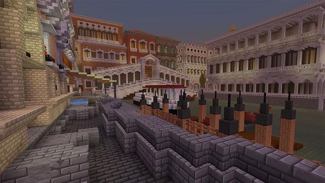 Screenshot of the Minecraft Bedrock Marketplace product City Parkour: Waterfront! created by inPixel.