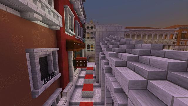 Screenshot of the Minecraft Bedrock Marketplace product City Parkour: Waterfront! created by inPixel.