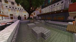 Screenshot of the Minecraft Bedrock Marketplace product City Parkour: Waterfront! created by inPixel.