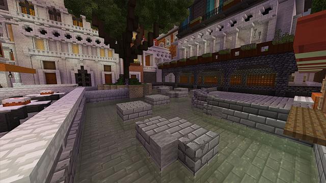 Screenshot of the Minecraft Bedrock Marketplace product City Parkour: Waterfront! created by inPixel.