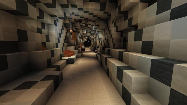 Screenshot of the Minecraft Bedrock Marketplace product Dark Rooms created by inPixel.