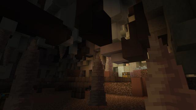 Screenshot of the Minecraft Bedrock Marketplace product Dark Rooms created by inPixel.