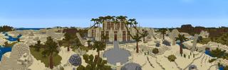 Panorama of the Minecraft Bedrock Marketplace product Desert Temple created by inPixel.