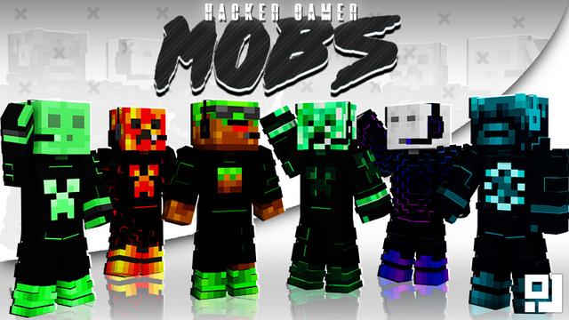 Thumbnail of the Minecraft Bedrock Marketplace product Gamer Hacker Mobs created by inPixel.