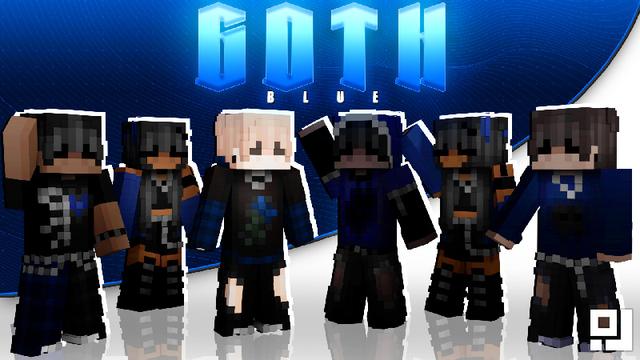 Thumbnail of the Minecraft Bedrock Marketplace product Goth Blue created by inPixel.